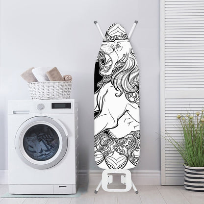 White And Black Leo Sign Print Ironing Board Cover
