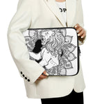 White And Black Leo Sign Print Laptop Sleeve
