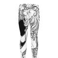 White And Black Leo Sign Print Men's Leggings
