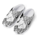 White And Black Leo Sign Print Mesh Casual Shoes