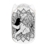 White And Black Leo Sign Print Mesh Laundry Hamper