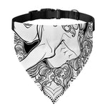 White And Black Leo Sign Print Over The Collar Dog Bandana