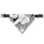White And Black Leo Sign Print Over The Collar Dog Bandana
