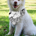 White And Black Leo Sign Print Over The Collar Dog Bandana