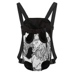 White And Black Leo Sign Print Pet Carrier Backpack