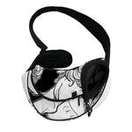 White And Black Leo Sign Print Pet Sling Carrier