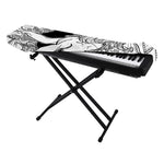 White And Black Leo Sign Print Piano Keyboard Cover