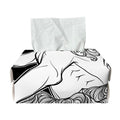 White And Black Leo Sign Print Rectangle Tissue Box Cover