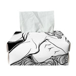 White And Black Leo Sign Print Rectangle Tissue Box Cover