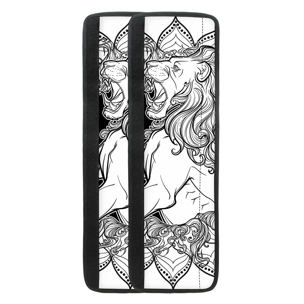 White And Black Leo Sign Print Refrigerator Handle Covers