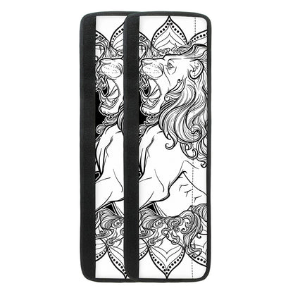 White And Black Leo Sign Print Refrigerator Handle Covers