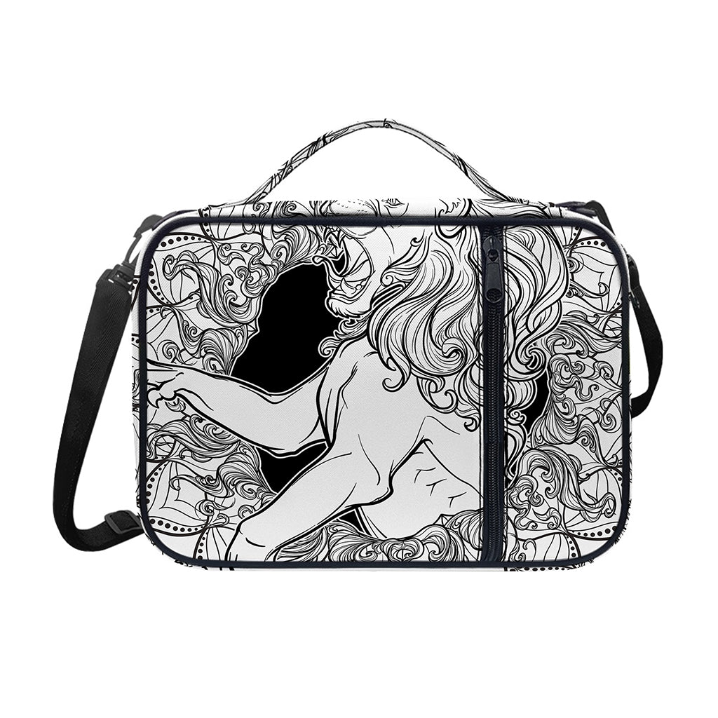 White And Black Leo Sign Print Shoulder Strap Bible Bag