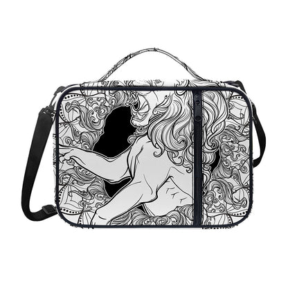 White And Black Leo Sign Print Shoulder Strap Bible Bag