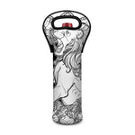 White And Black Leo Sign Print Single Neoprene Wine Tote