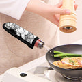 White And Black Leo Sign Print Skillet Handle Cover