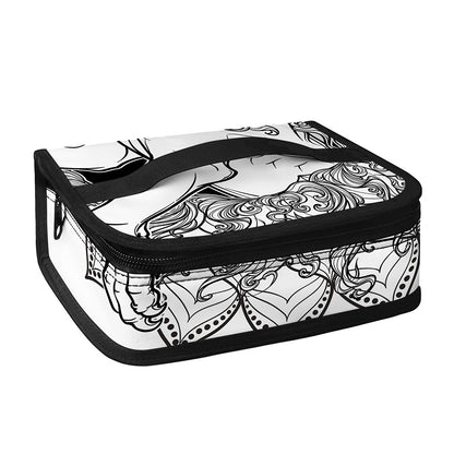 White And Black Leo Sign Print Small Lunch Bag
