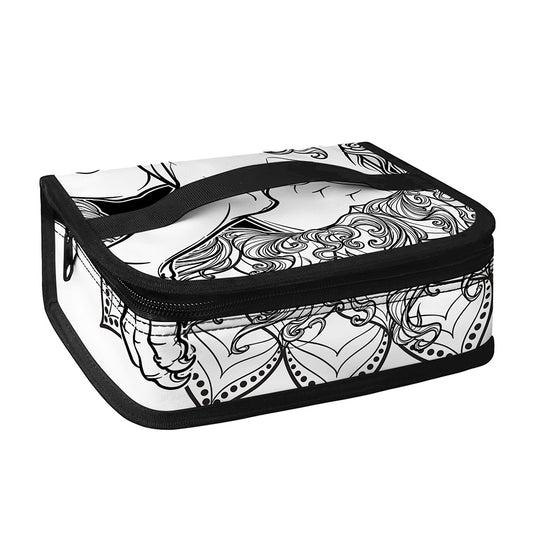 White And Black Leo Sign Print Small Lunch Bag