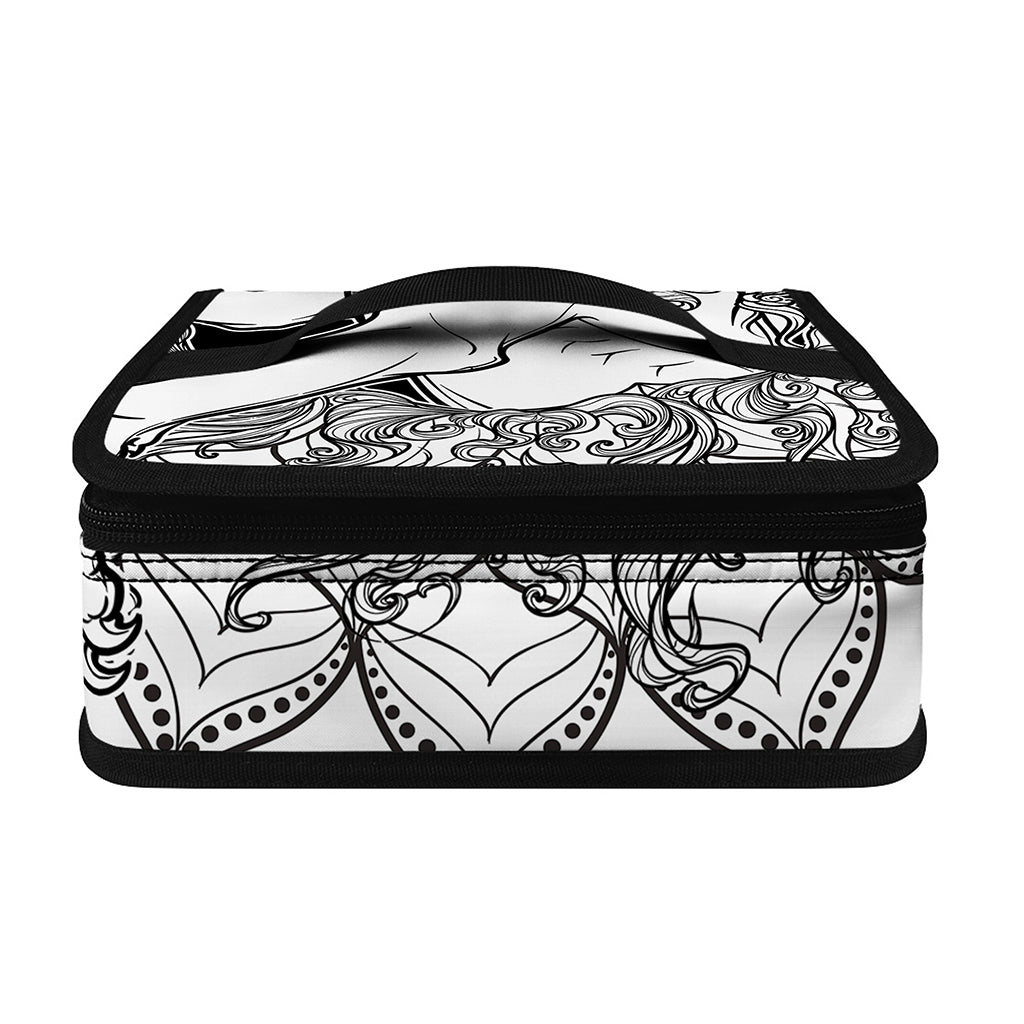 White And Black Leo Sign Print Small Lunch Bag