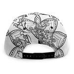 White And Black Leo Sign Print Snapback Cap