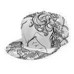 White And Black Leo Sign Print Snapback Cap