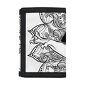 White And Black Leo Sign Print Trifold Wallet