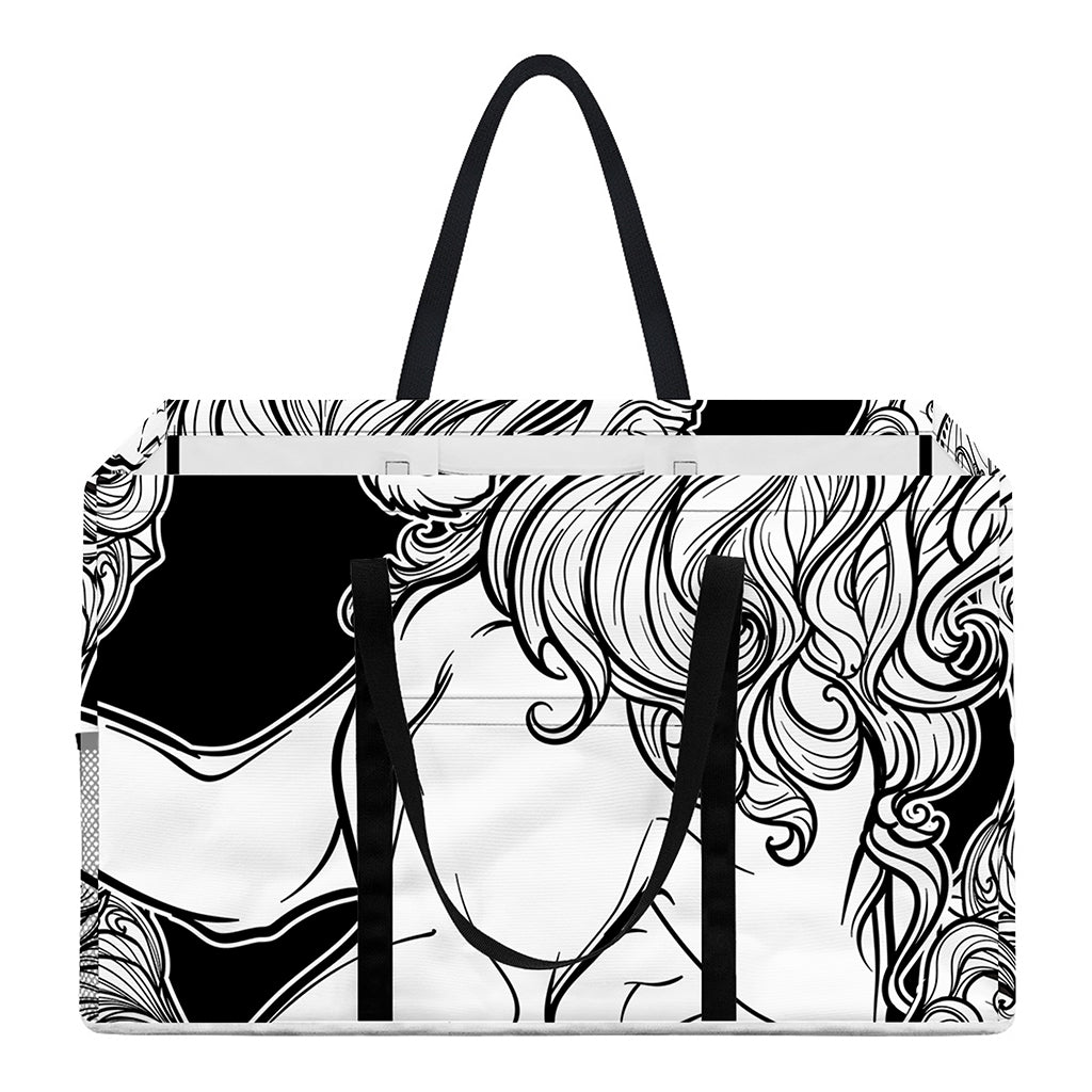 White And Black Leo Sign Print Utility Tote Bag