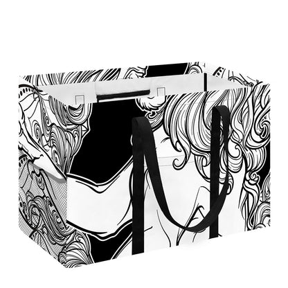 White And Black Leo Sign Print Utility Tote Bag