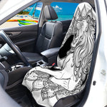White And Black Leo Sign Print Waterproof Car Seat Cover