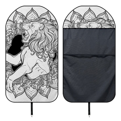 White And Black Leo Sign Print Waterproof Car Seat Cover
