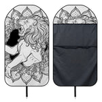 White And Black Leo Sign Print Waterproof Car Seat Cover