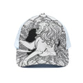 White And Black Leo Sign Print White Mesh Trucker Hat