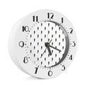 White And Black Lightning Pattern Print Alarm Clock