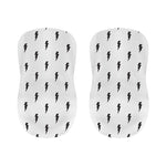 White And Black Lightning Pattern Print Bar Stool Covers