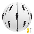 White And Black Lightning Pattern Print Basketball