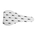 White And Black Lightning Pattern Print Bicycle Seat Cover