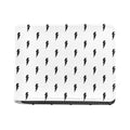 White And Black Lightning Pattern Print Bifold Wallet