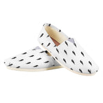White And Black Lightning Pattern Print Casual Shoes