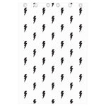 White And Black Lightning Pattern Print Curtain