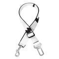 White And Black Lightning Pattern Print Dog Seat Belt