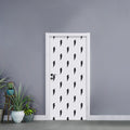 White And Black Lightning Pattern Print Door Sticker