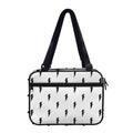 White And Black Lightning Pattern Print Double Strap Bible Bag