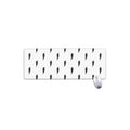 White And Black Lightning Pattern Print Extended Mouse Pad
