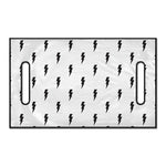 White And Black Lightning Pattern Print Golf Cart Seat Cover