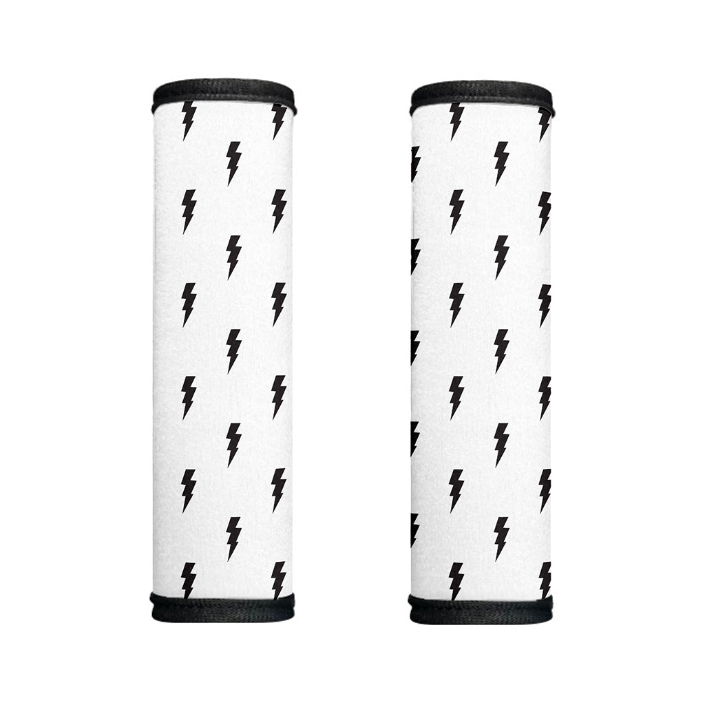 White And Black Lightning Pattern Print Handle Covers