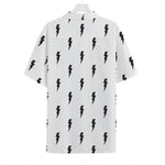 White And Black Lightning Pattern Print Hawaiian Shirt