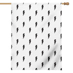 White And Black Lightning Pattern Print House Flag