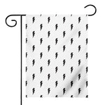 White And Black Lightning Pattern Print House Flag