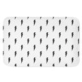White And Black Lightning Pattern Print Indoor Door Mat