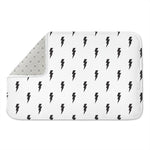White And Black Lightning Pattern Print Indoor Door Mat