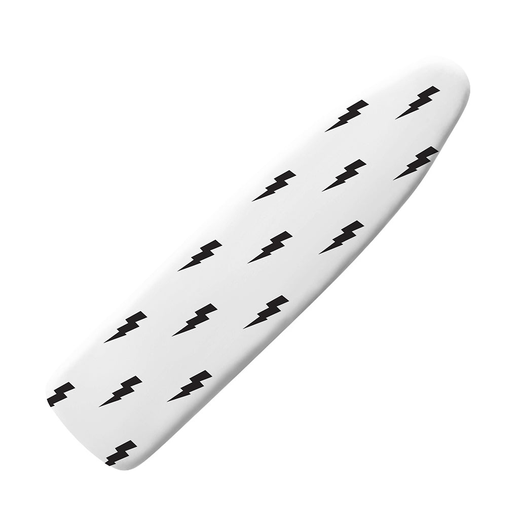 White And Black Lightning Pattern Print Ironing Board Cover